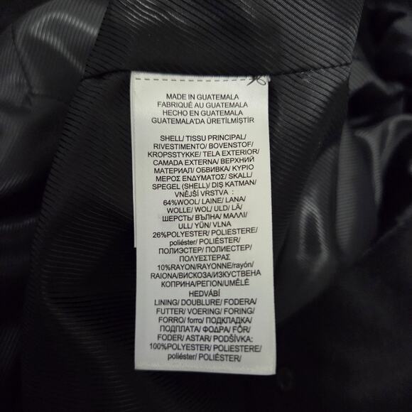 Lauren Ralph Lauren Women Double Breasted Wool Blend SZ 8 Black Peacoat Capsule - Picture 10 of 11